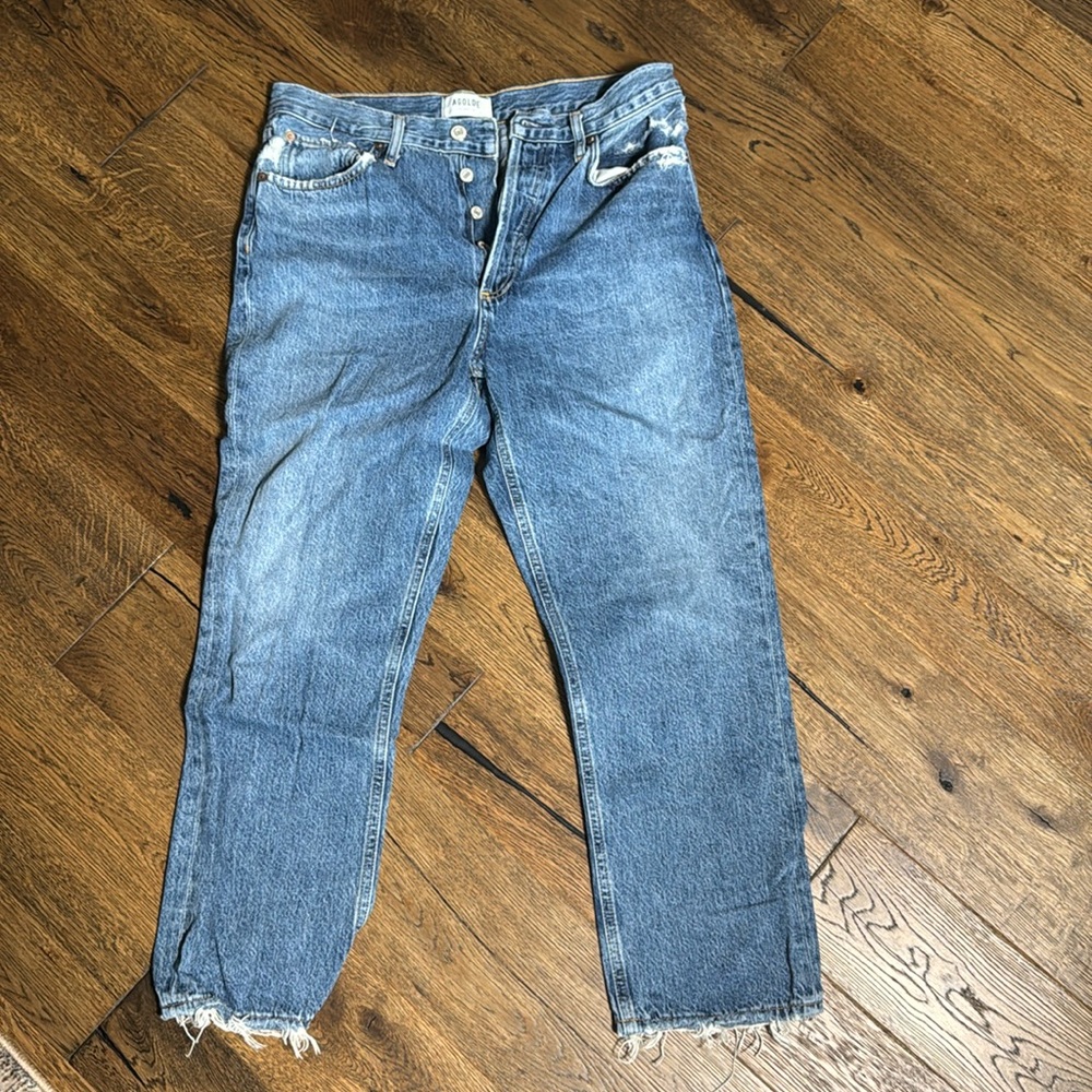 Agolde Cropped high rise Riley jeans